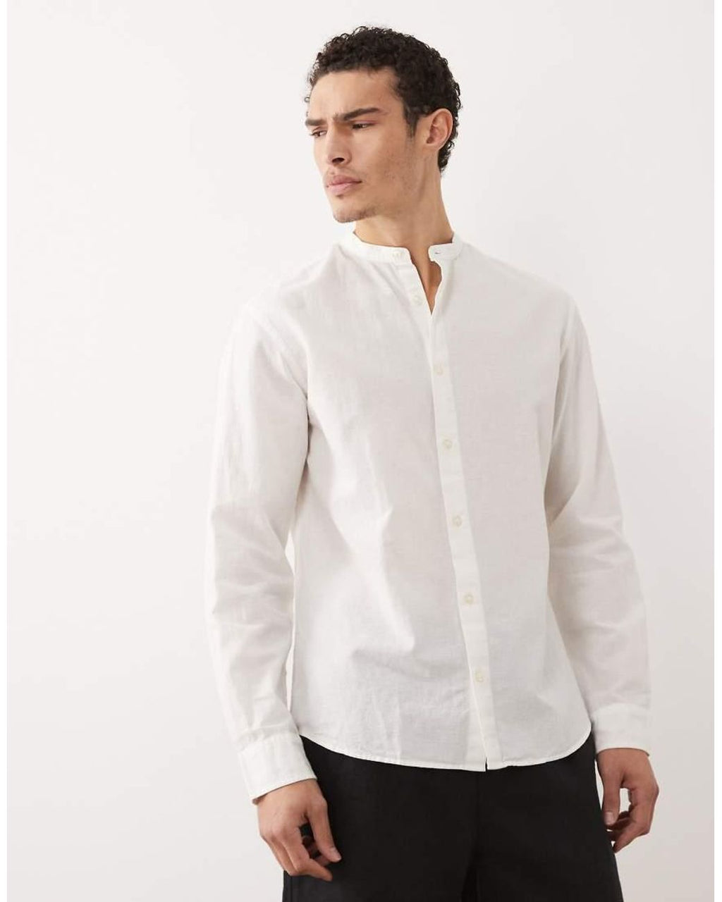 Men's Grandad Collar Shirt