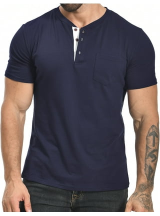 Men's Breathable Henley T-Shirt