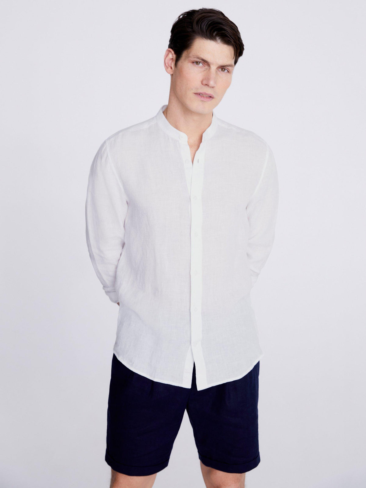 Men's Grandad Collar Shirt