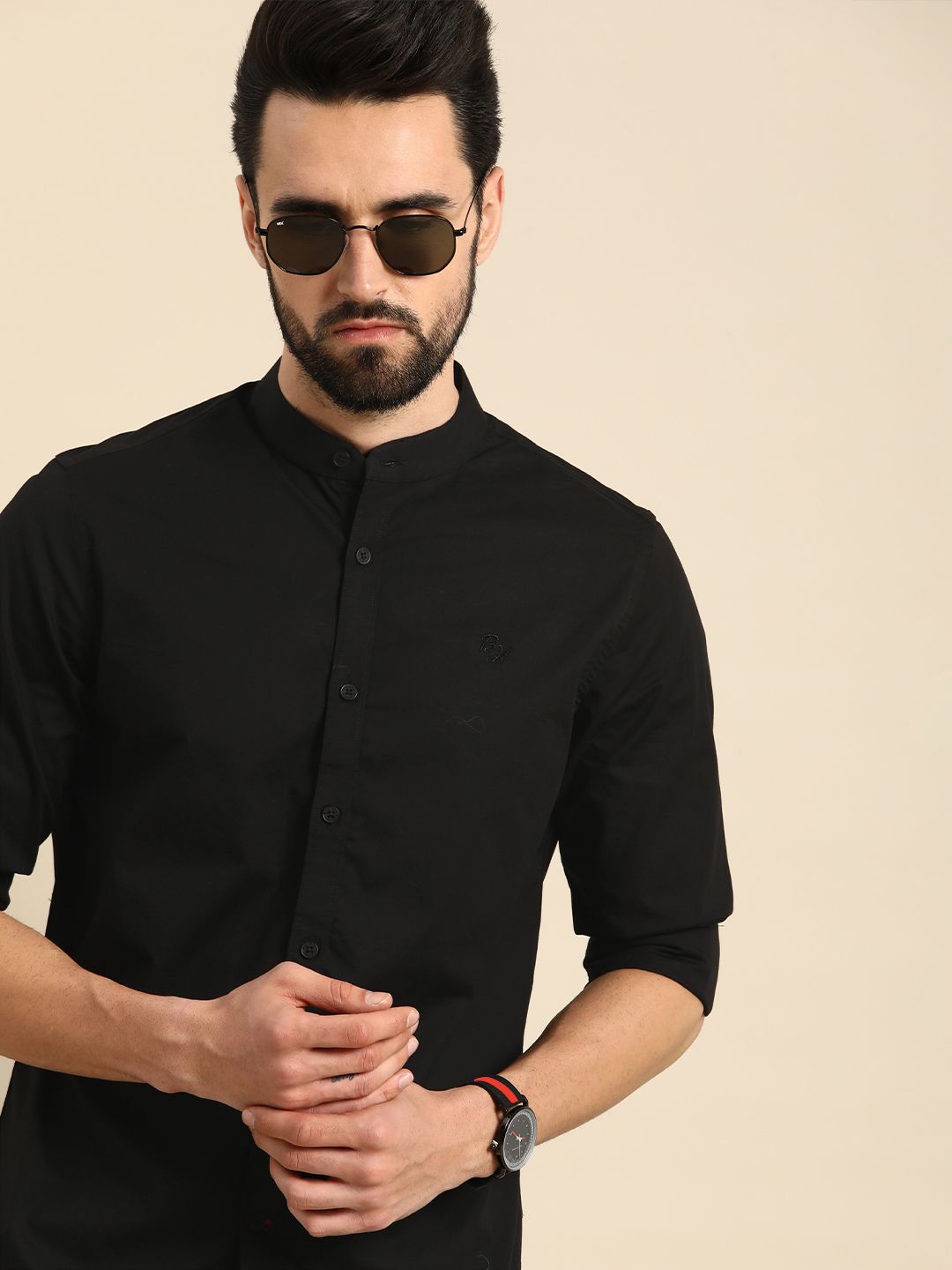 Men's Mandarin Collar Shirt