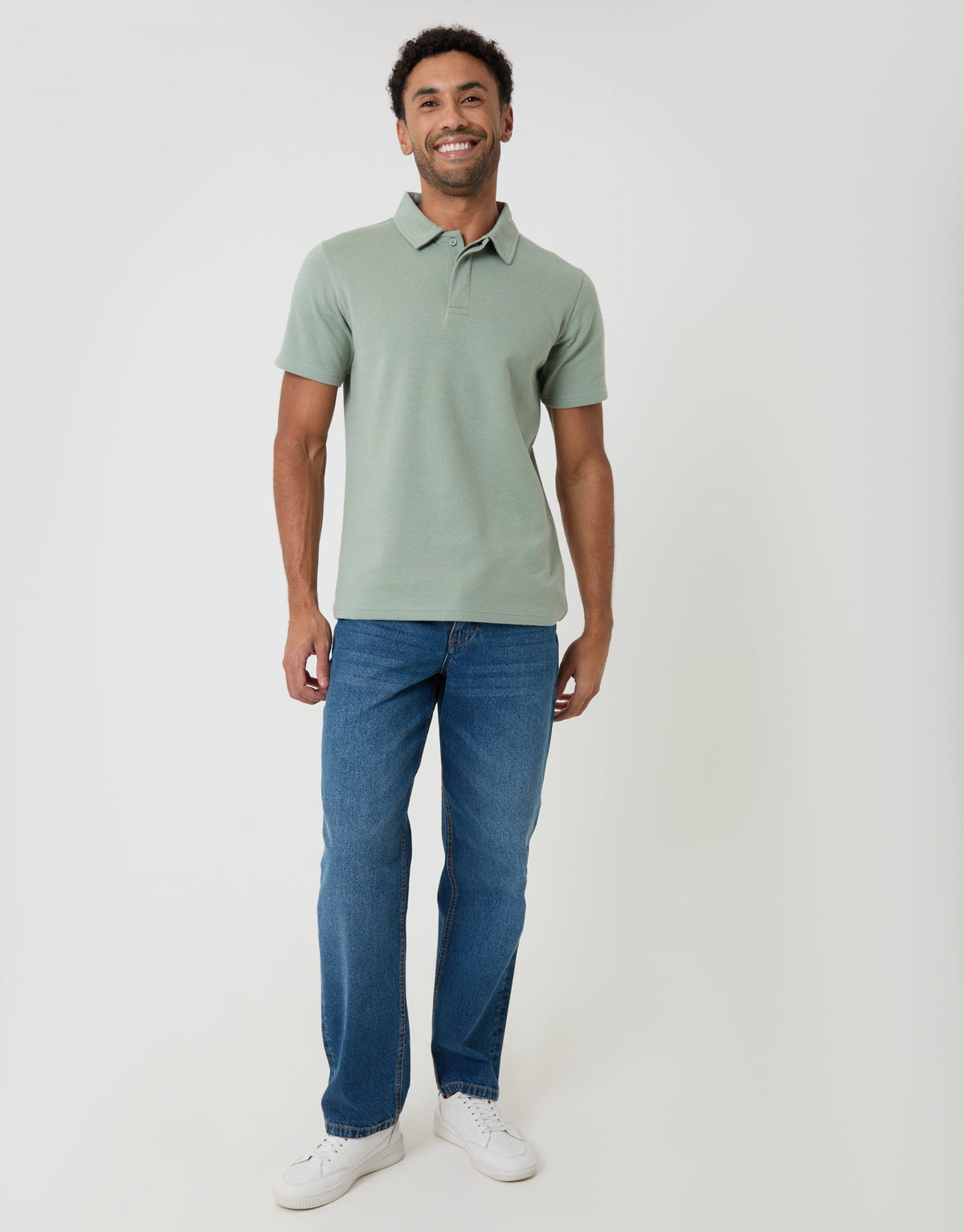 Men's Textured Polo