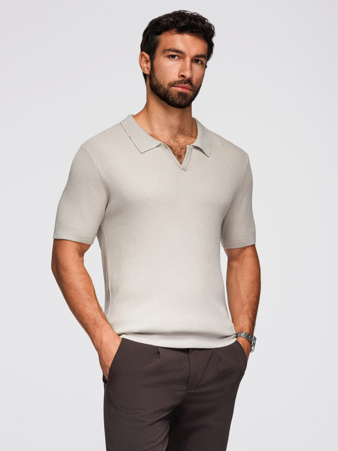 Men's Collarless Polo