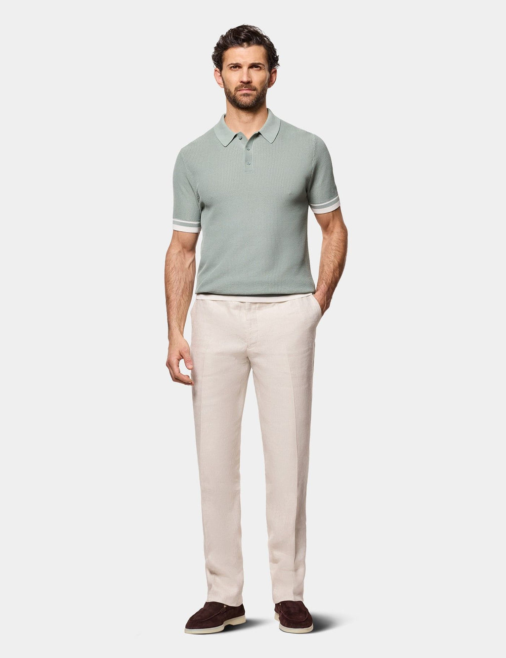 Men's Textured Polo
