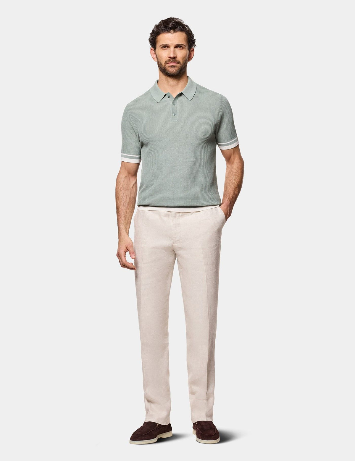 Men's Textured Polo