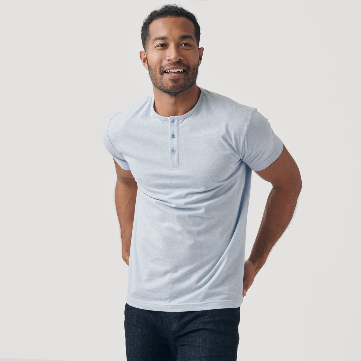 Men's Basic Henley T-Shirt