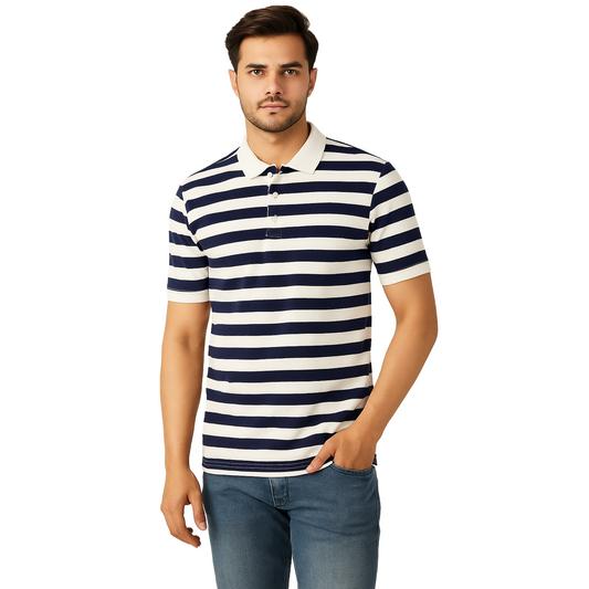 Men's Striped Polo