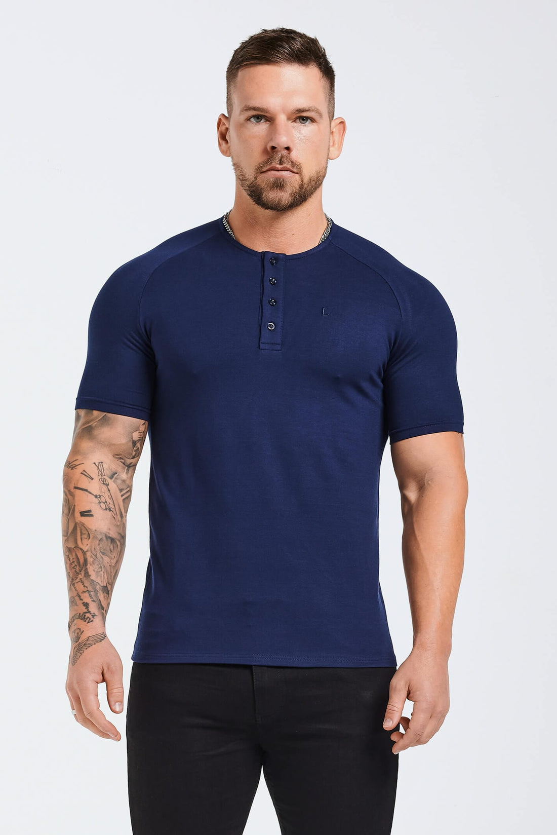 Men's Cotton Henley T-Shirt