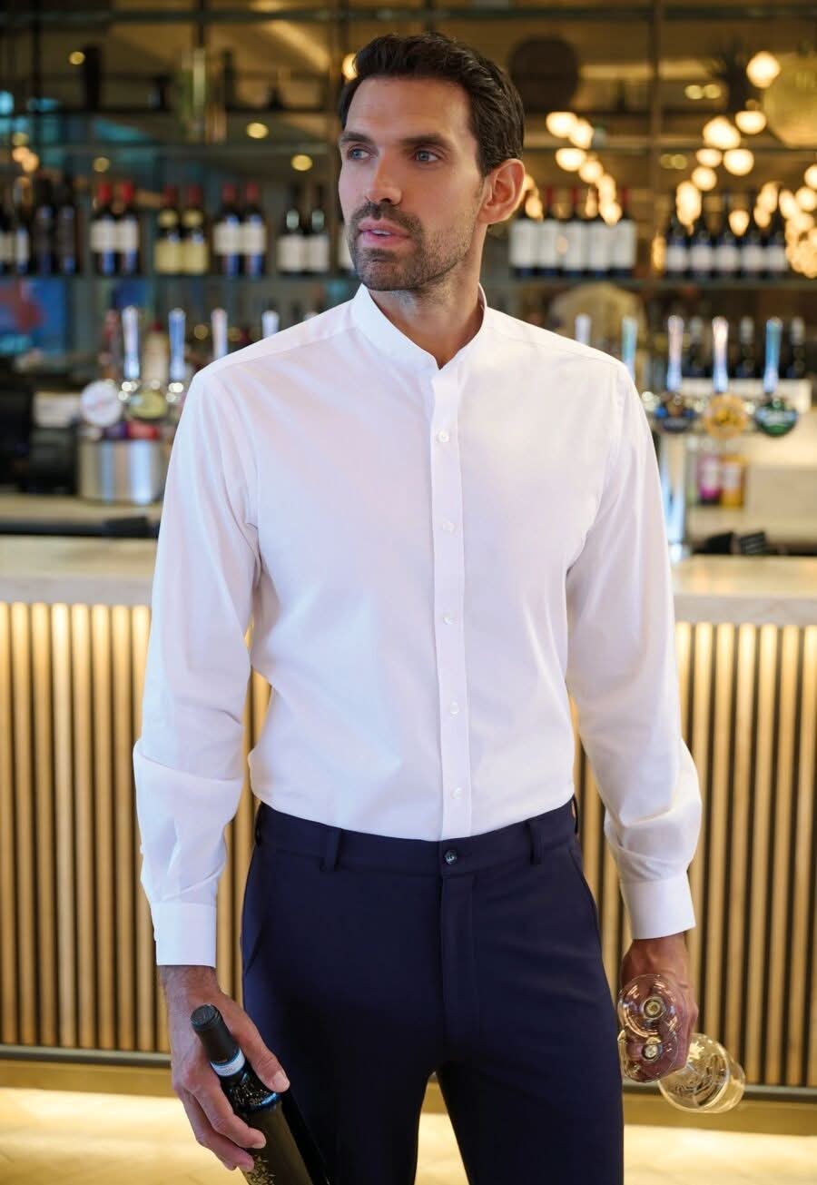Men's Grandad Collar Shirt