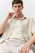 Men's Short Sleeve Linen Shirt