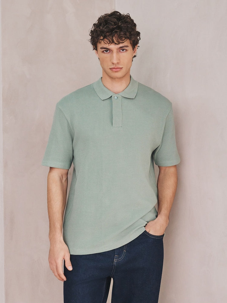 Men's Textured Polo