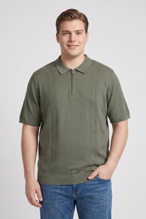 Men's Textured Polo