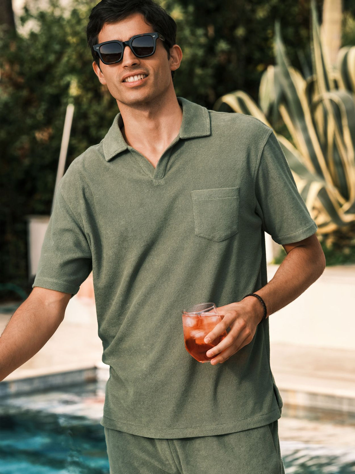 Men's French Terry Polo